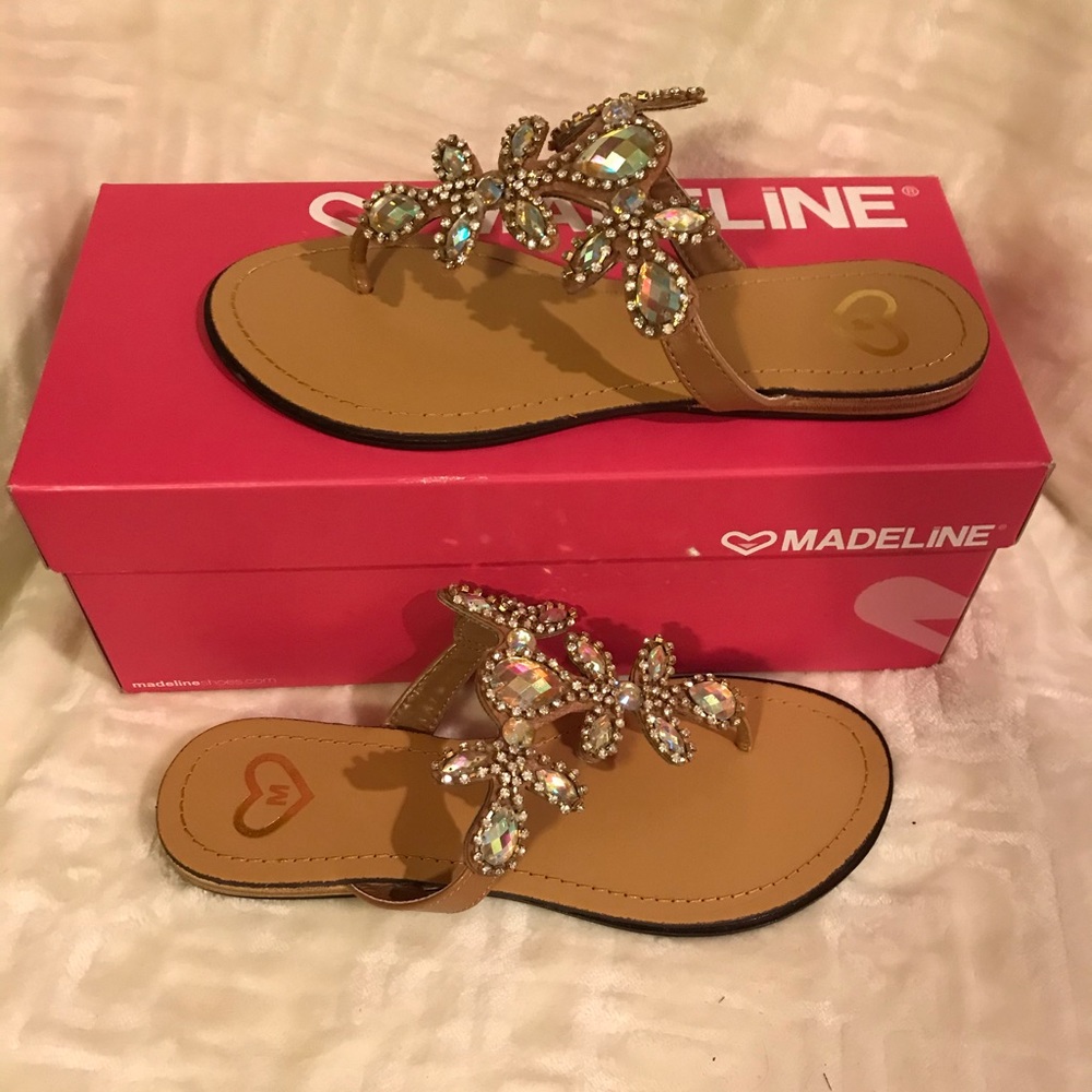 Jeweled sandals brand new with box size 6.5M